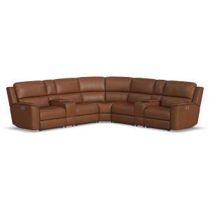 Henry Power Reclining Sectional with Power Headrests & Lumbar