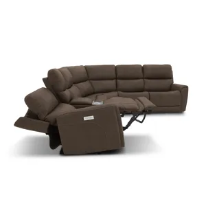 Power Reclining Sectional with Power Headrests & Lumbar