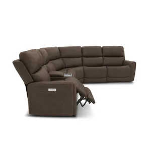 Power Reclining Sectional with Power Headrests & Lumbar