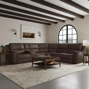 Power Reclining Sectional with Power Headrest & Lumbar