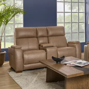 Power Reclining Loveseat with Console, Power Headrest, Lumbar, Heat, Massage & Pulse