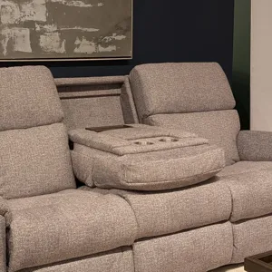 Power Reclining Sofa with Console, Power Headrest, & Lumbar