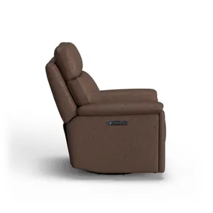 Power Swivel Gliding Recliner with Power Headrest & Lumbar