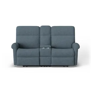 Power Reclining Loveseat with Console & Power Headrests