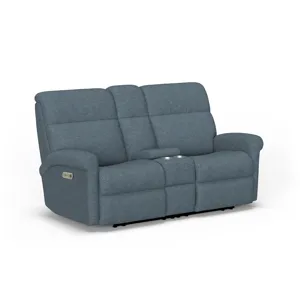 Power Reclining Loveseat with Console & Power Headrests