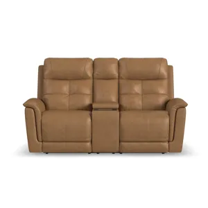 Power Reclining Loveseat with Console, Power Headrest, Lumbar, Heat & Massage