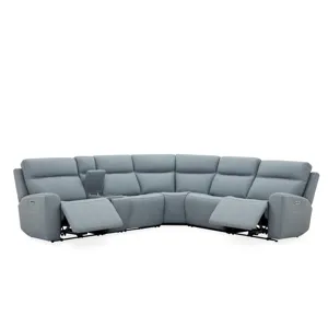 Power Reclining Sectional with Power Headrest & Lumbar