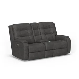 Power Reclining Loveseat with Console & Power Headrests & Lumbar