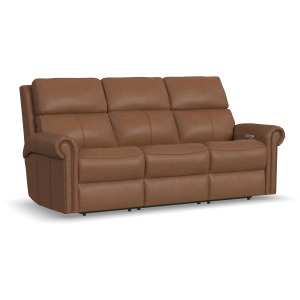 Bernard Power Reclining Sofa with Console, Power Headrests & Lumbar
