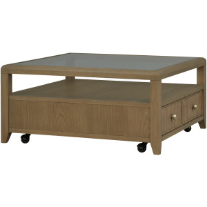Reed Square Coffee Table with Casters