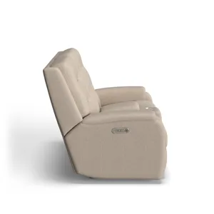 Power Reclining Loveseat with Console & Power Headrests & Lumbar