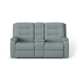 Power Reclining Loveseat with Console & Power Headrests & Lumbar
