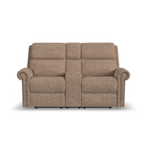 Power Reclining Loveseat with Console, Power Headrest, & Lumbar