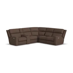 Power Reclining Sectional with Power Headrest & Lumbar