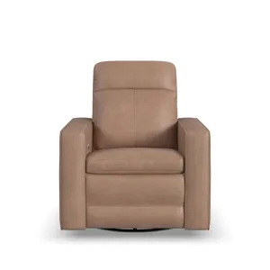 Power Swivel Gliding Recliner with Power Headrest, Lumbar, Heat & Massage