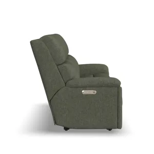 Power Reclining Sofa with Console, Power Headrest, & Lumbar