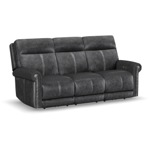Alexander Power Reclining Sofa with Console, Power Headrest & Lumbar