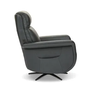 Power Swivel Recliner with Power Headrest, Lumbar, Heat, Massage & Ventilation