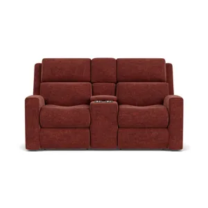 Power Reclining Loveseat with Console & Power Headrests & Lumbar