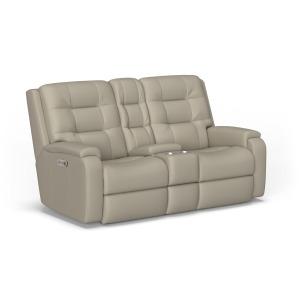 Arlo Power Reclining Loveseat with Console & Power Headrests