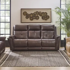 Power Reclining Sofa with Console, Power Headrest, Lumbar, Heat & Massage