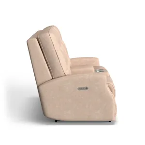 Power Reclining Loveseat with Console & Power Headrests