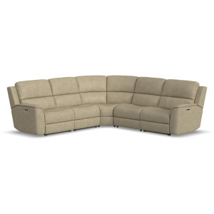 Henry Power Reclining Sectional with Power Headrest & Lumbar