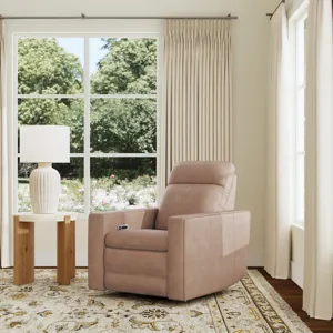 Power Swivel Gliding Recliner with Power Headrest, Lumbar, Heat & Massage