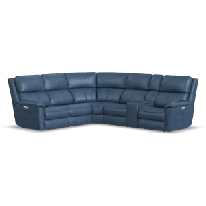Porter Power Reclining Leather Sectional with Power Headrest & Lumbar