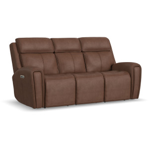 Warren Power Reclining Sofa with Console, Power Headrest & Lumbar