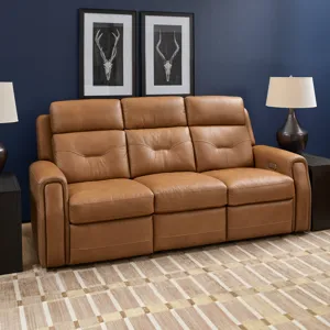 Power Reclining Sofa with Power Headrest, Lumbar, Heat & Massage