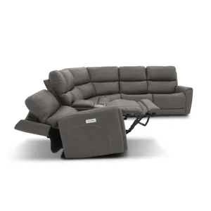 Power Reclining Sectional with Power Headrests & Lumbar