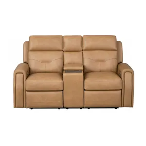 Power Reclining Loveseat with Console, Power Headrest, Lumbar, Heat & Massage