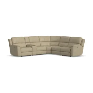 Power Reclining Sectional with Power Headrest & Lumbar