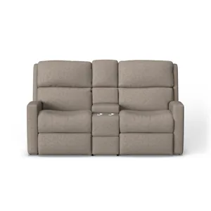 Power Reclining Loveseat with Console & Power Headrests