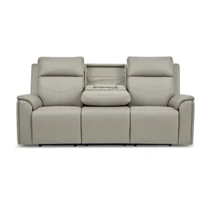 Power Reclining Sofa with Console, Power Headrest, Lumbar, Heat & Massage