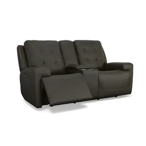 Power Reclining Loveseat with Console & Power Headrests