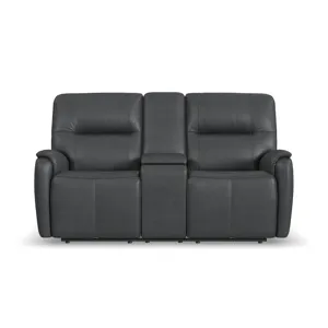 Power Reclining Loveseat with Console and Power Headrests