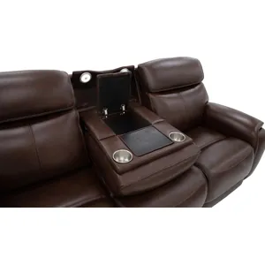 Walker Power Reclining Sofa w/ Console, Power Headrest &amp; Lumbar