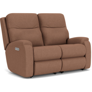 Penn Power Reclining Loveseat with Power Headrests & Lumbar