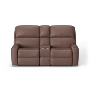 Power Reclining Loveseat with Console & Power Headrests