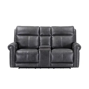 Power Reclining Loveseat with Console, Power Headrest & Lumbar