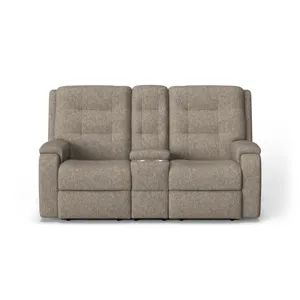 Power Reclining Loveseat with Console & Power Headrests & Lumbar
