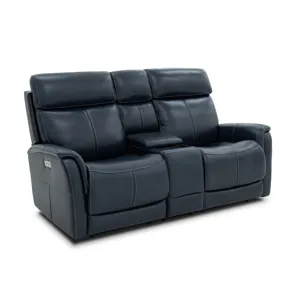 View Power Reclining Loveseat with Console, Power Headrests & Lumbar