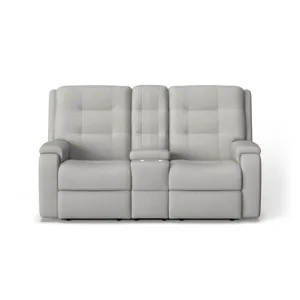 Power Reclining Loveseat with Console & Power Headrests & Lumbar
