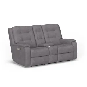 Power Reclining Loveseat with Console & Power Headrests & Lumbar