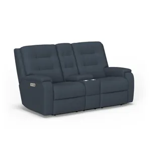 Power Reclining Loveseat with Console & Power Headrests & Lumbar
