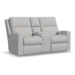 Score Power Reclining Loveseat w/ Console & Power Hdrsts
