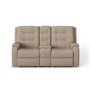Power Reclining Loveseat with Console & Power Headrests & Lumbar