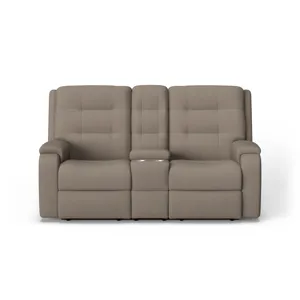 Power Reclining Loveseat with Console & Power Headrests & Lumbar